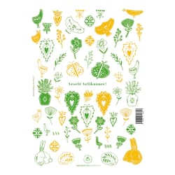 Be Nice Stickers Happy Easter green and yellow