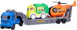 30cm BO "try me" plastic friction powered truck w/sound & 2pcs of garbage vehicle in OTB