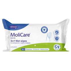 MoliCare Skin Vlhčené ubrousky 3v1 30ks