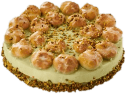 Dortie's Profiteroles Pistachio Cake