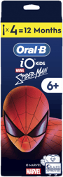 Oral-B iO Kids 6+ Marvel Spiderman Electric Toothbrush Head, Gentle on wobbly teeth & gums, 4