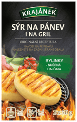 Krajánek Pan-frying and grilling cheese with herbs and sun-dried tomatoes