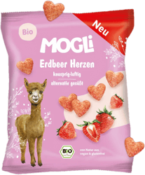Mogli BIO Strawberry crunchy hearts