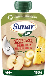 Sunar BIO Fruit pouch apple, banana, pineapple, coconut