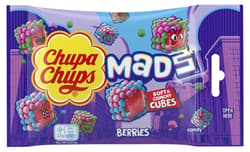 Chupa Chups Jelly Mads coated in crunchy balls with berry flavour
