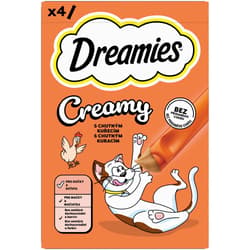 Dreamies Creamy pamlsky s kuřecím masem pro kočky 4×10 g