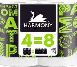 Harmony Compact toaletní papír 3vrstvý, 4 ks