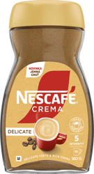 Nescafe Crema Delicate Instant coffee with rich foam and a delicate coffee taste