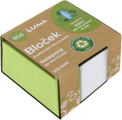 Luma ECO White notepad cube 80×80×53 mm