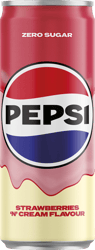 Pepsi Cream Strawberry Zero sugar plech