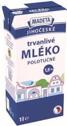 Madeta South Bohemian long-life semi-skimmed milk 1.5%