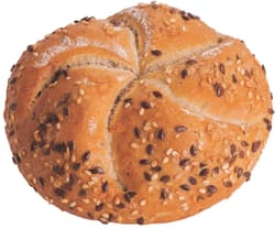 Kaiserka cereal sprinkled with flaxseed