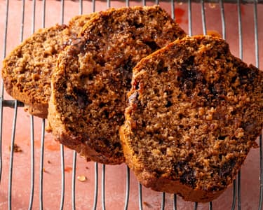 Banana bread with chocolate