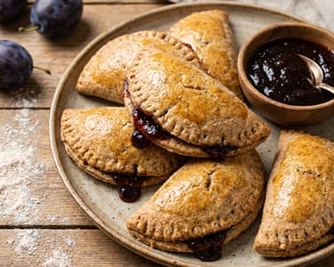 Pastries with plum jam