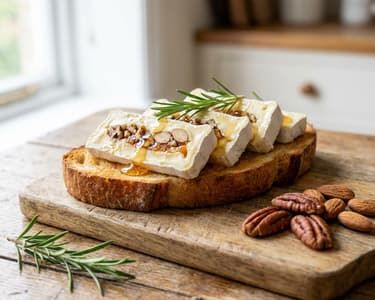 Camembert stuffed with nut farce