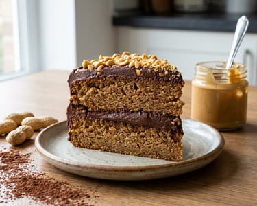 Gluten-free cake with peanut butter