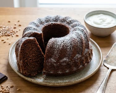 Whole-grain Bundt cake with yogurt