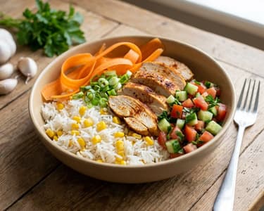 Zdravá bowl s kuřetem