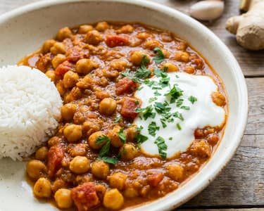 Indická cizrnová chana masala