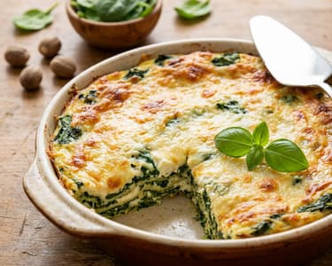 Spinach Lasagna with Ricotta and Parmesan