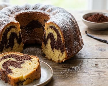Veganská mramorová bábovka