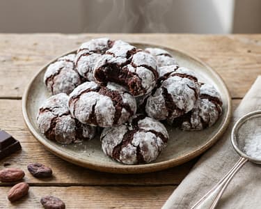 Čokoládové crinkles sušenky