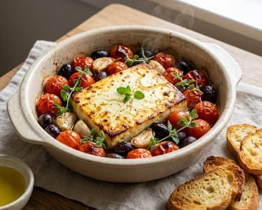 Pečená feta s cherry rajčátky | Krémový letní dip