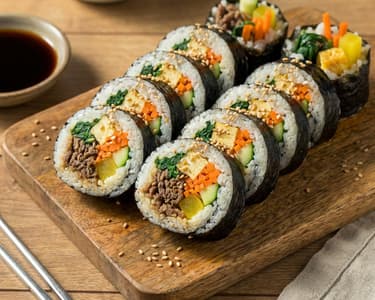 Domácí korejský kimbap