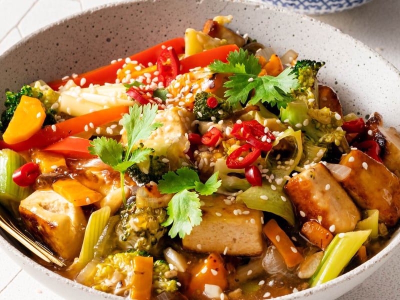 One-Pan Tofu with Vegetables