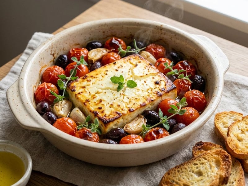 Pečená feta s cherry rajčátky | Krémový letní dip