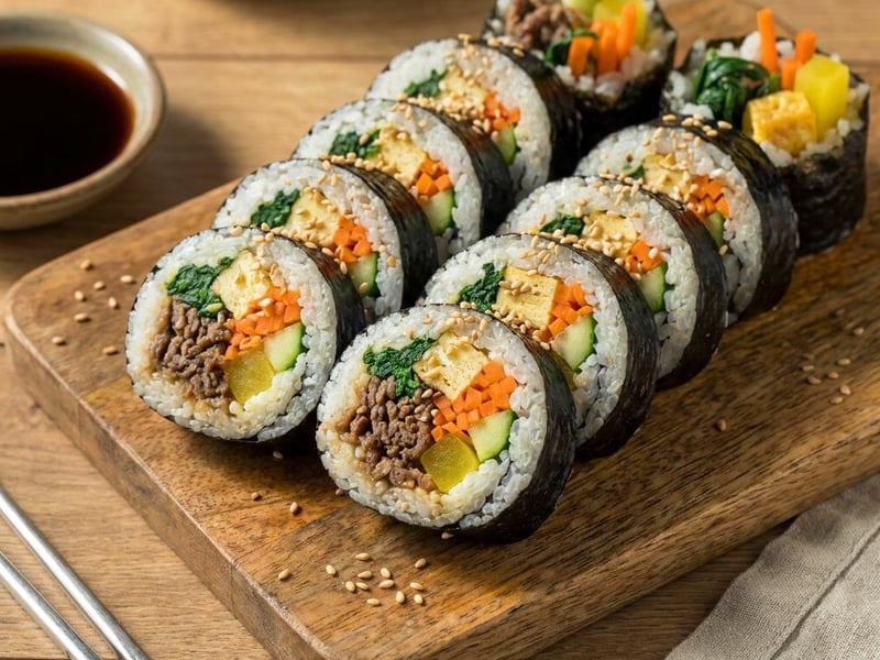 Domácí korejský kimbap