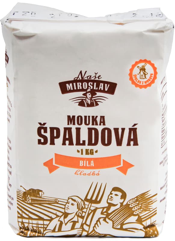 Naše Miroslav Mouka špaldová hladká bílá