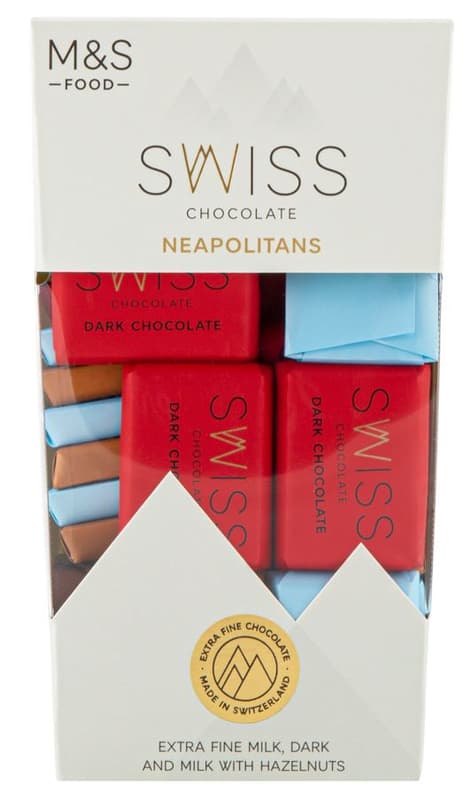 Marks & Spencer Neapolitans Mini čokolády ze švýcarské čokolády