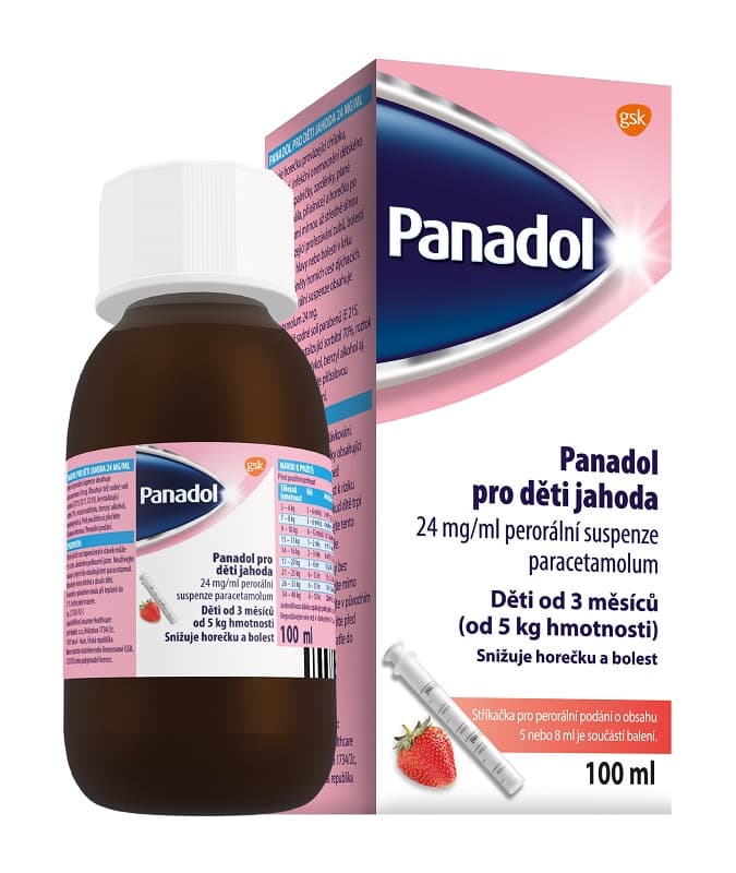 PANADOL PRO DĚTI JAHODA 24MG/ML POR SUS 100ML III