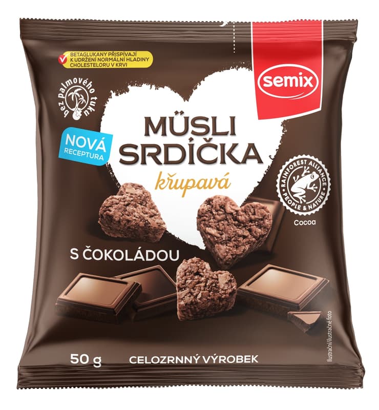 Semix Muesli hearts with chocolate