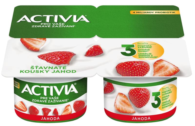 Danone Activia strawberry 4x120g