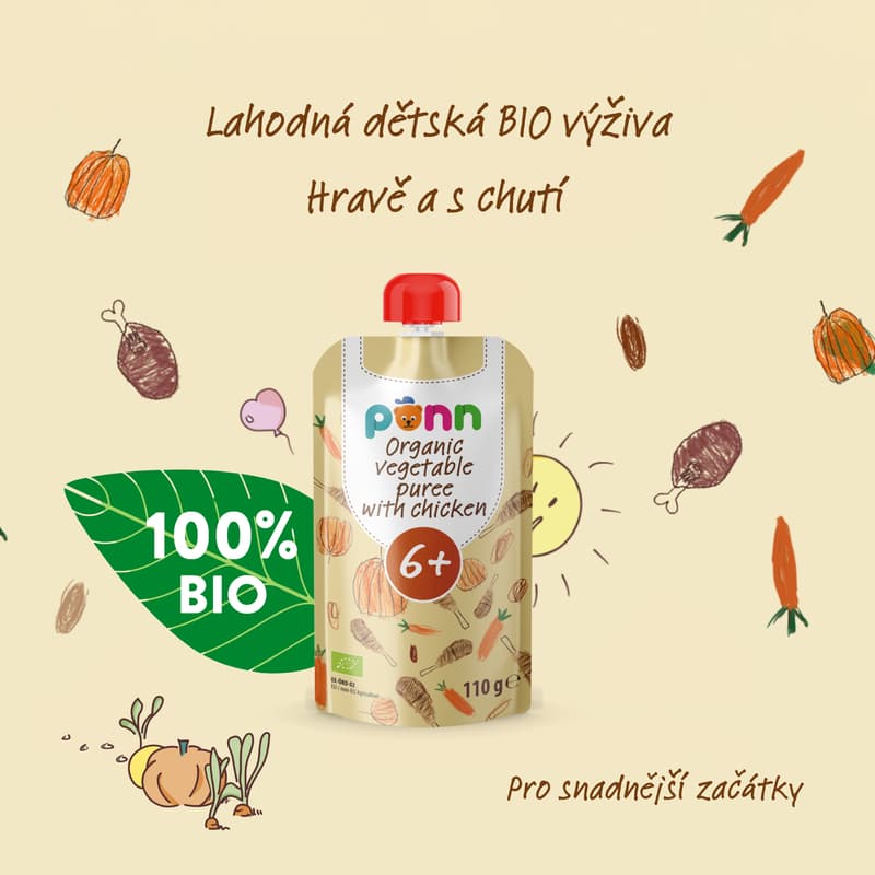 Põnn Organic vegetable puree with chicken
