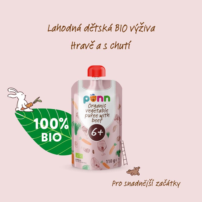 Põnn Organic vegetable puree with beef