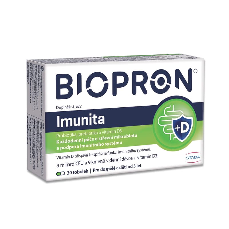 Biopron Imunita probiotika + vitamin D tob.30