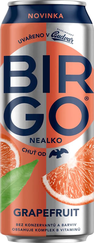Birgo nealkoholický Grapefruit 4×0,5 l plech