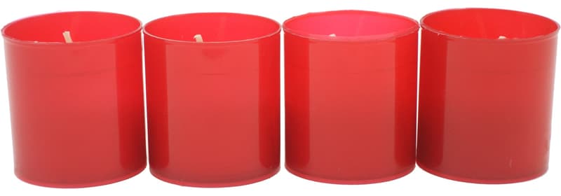 Admit Cemetery candles in a cup