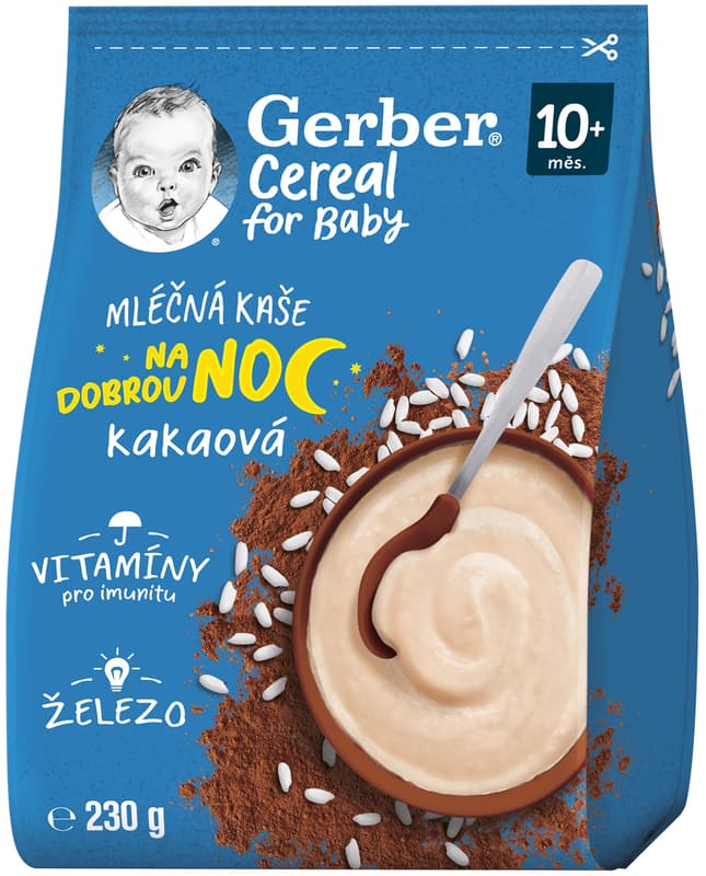 Gerber Cereal Cocoa Milk Porridge Good night