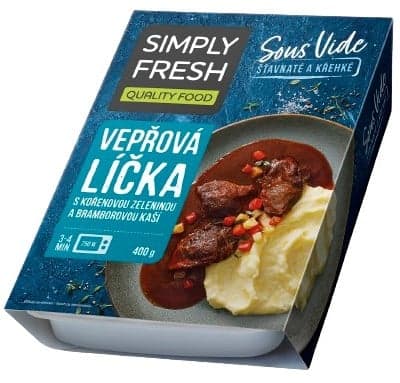 Simply Fresh Pork cheeks with root vegetables and mashed potatoes