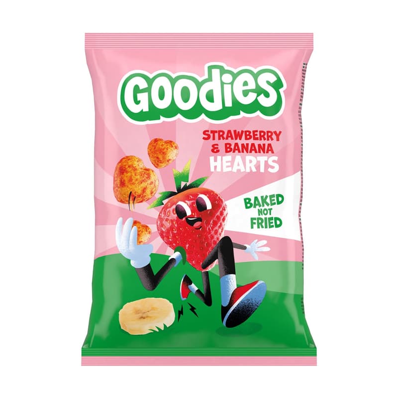 Goodies Crunchy hearts Banana& Strawberry 9x30g