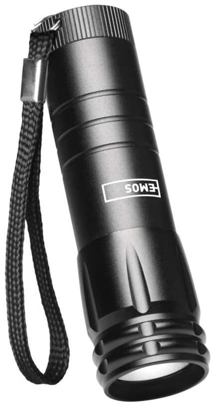 Emos COB LED metal hand torch P4704, 100 lm, 3× AAA