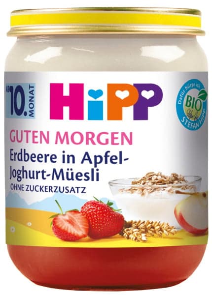 HiPP BIO Muesli with apple, strawberries, yogurt
