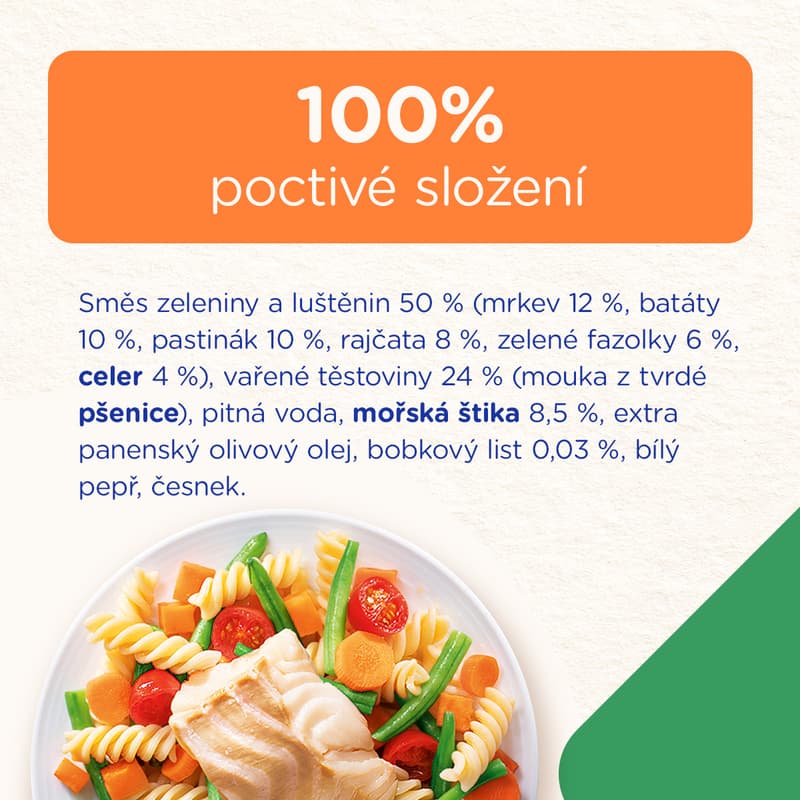 Sunar Mediterranean pasta with fish from 13 months