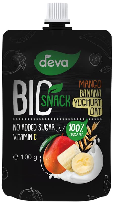 Deva BIO Mango, oats and yogurt pouch