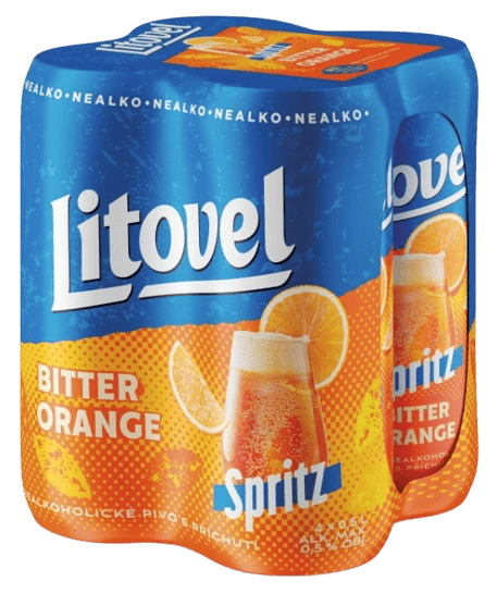 Litovel Spritz bitter orange nealko plech (4×0,5 l)