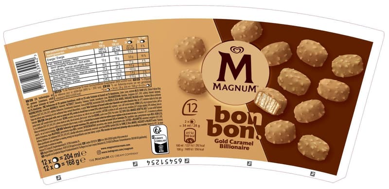 Magnum Bonbon Gold Caramel Billionaire 12×17ml
